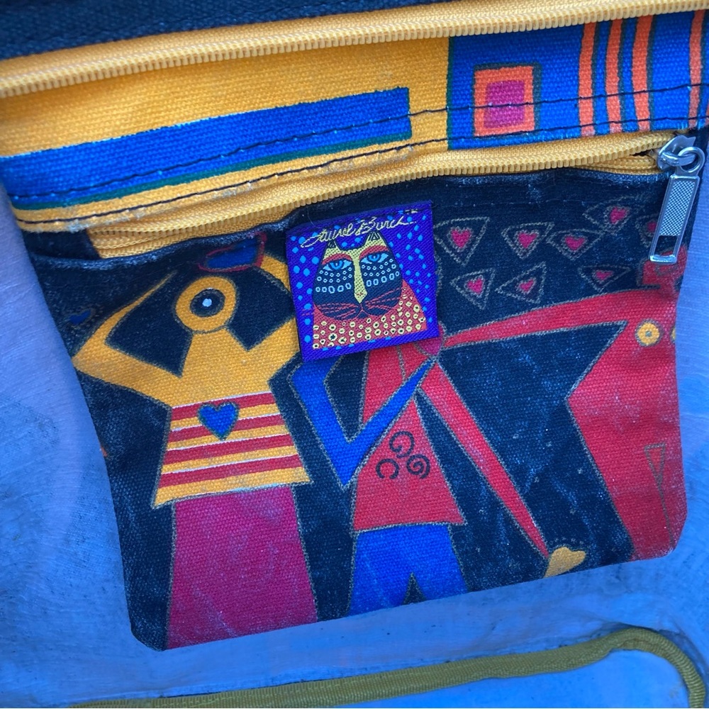 Vintage Laurel Burch Tribal Tote Bag - Picture 11 of 12